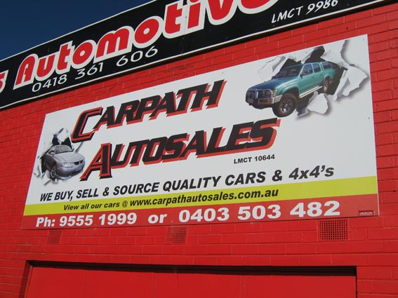 auto sales sign